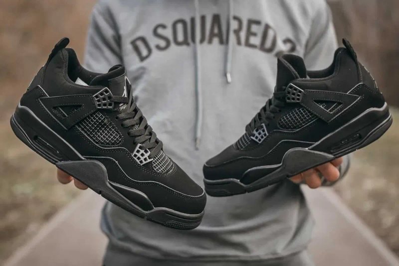 Мужские кроссовки Nike Air Jordan Retro 4 "Black Cat" Размеры 40-45 — фото 6