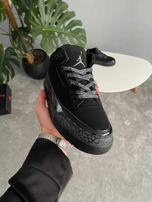 Мужские кроссовки Nike Jordan 3 Retro Black Cat "CT8532-001" 40-45 — фото 3