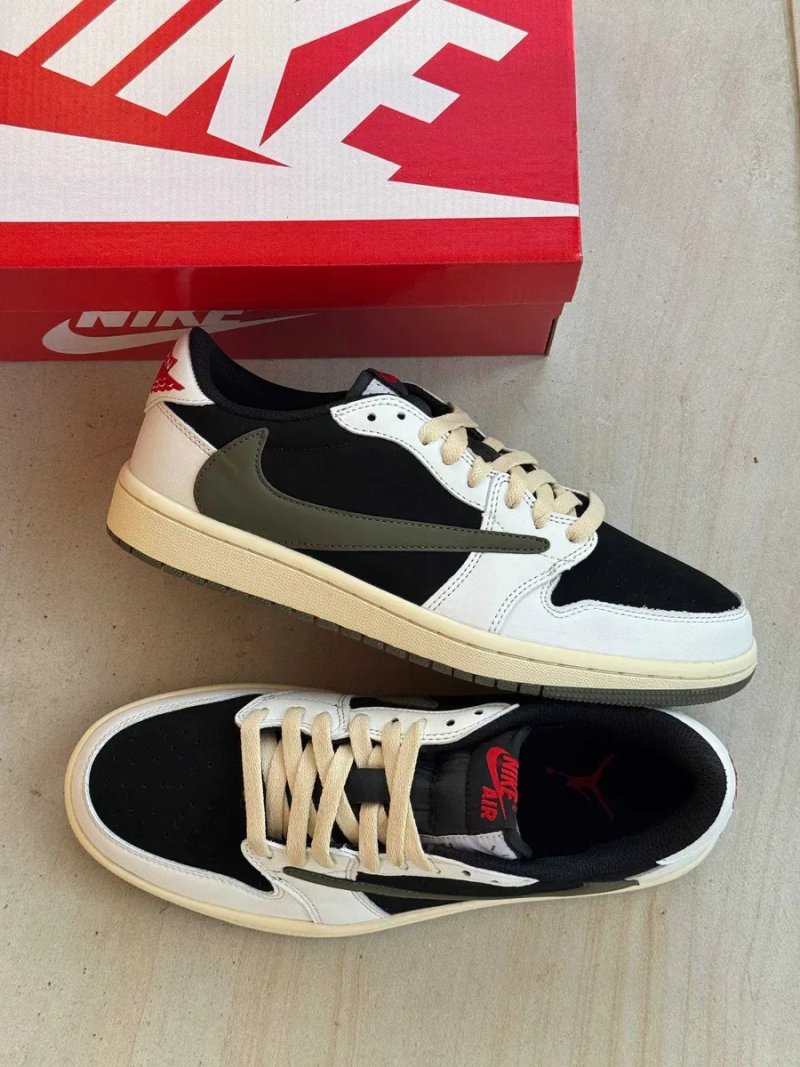 Мужские кроссовки Nike Low x Travis Scott "Olive" Premium. 41-45 — фото 3