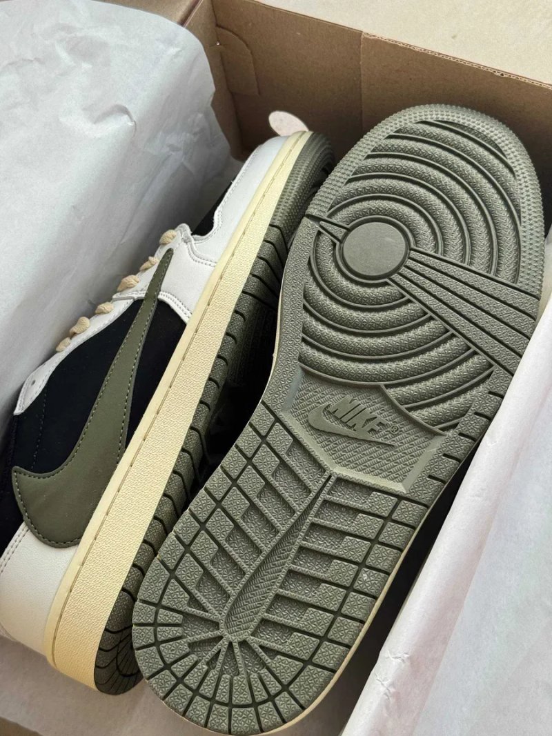 Мужские кроссовки Nike Low x Travis Scott "Olive" Premium. 41-45 — фото 5