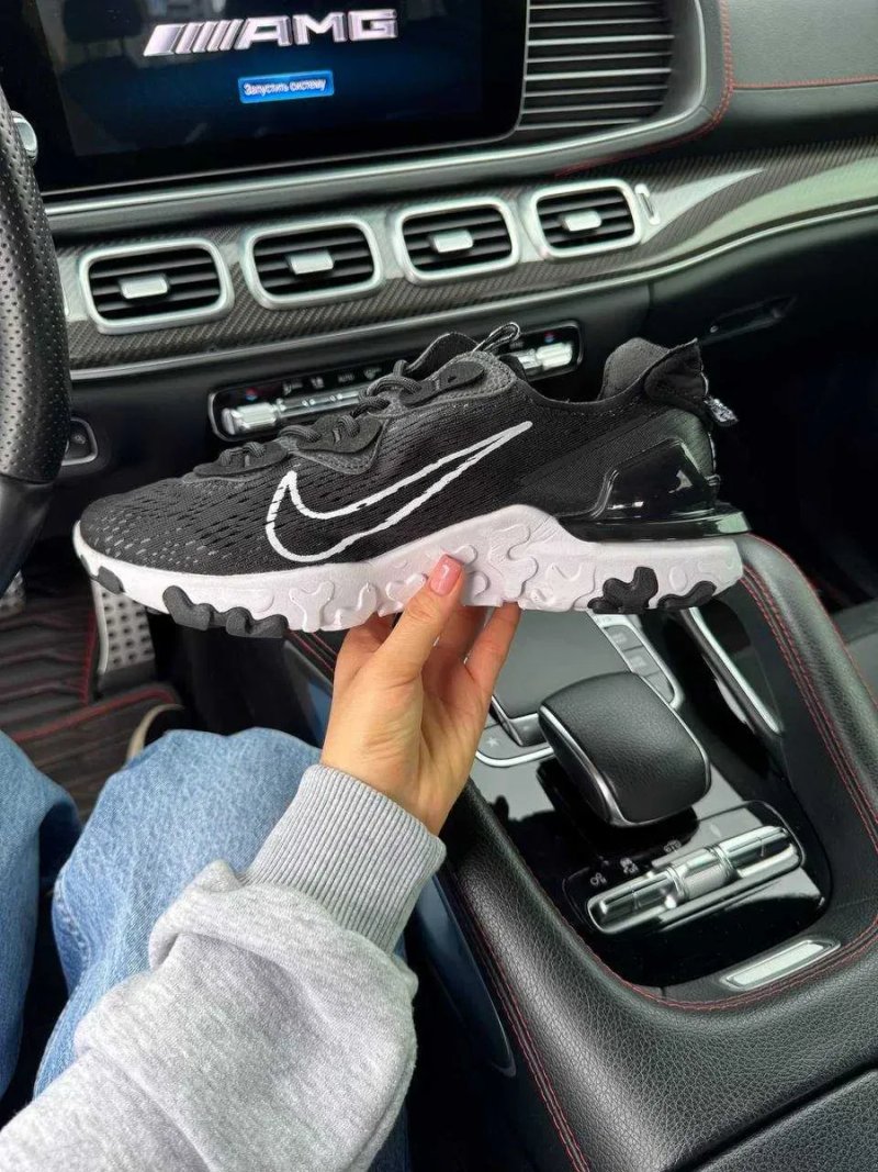 Мужские кроссовки Nike React Vision Black White & Premium. 40-45 — фото 5