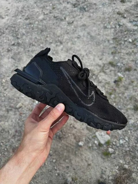 Мужские кроссовки Nike React Vision Matte Black Premium. 40-45