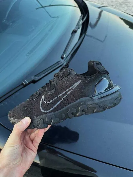 Мужские кроссовки Nike React Vision Matte Black Premium. 40-45 — фото 4