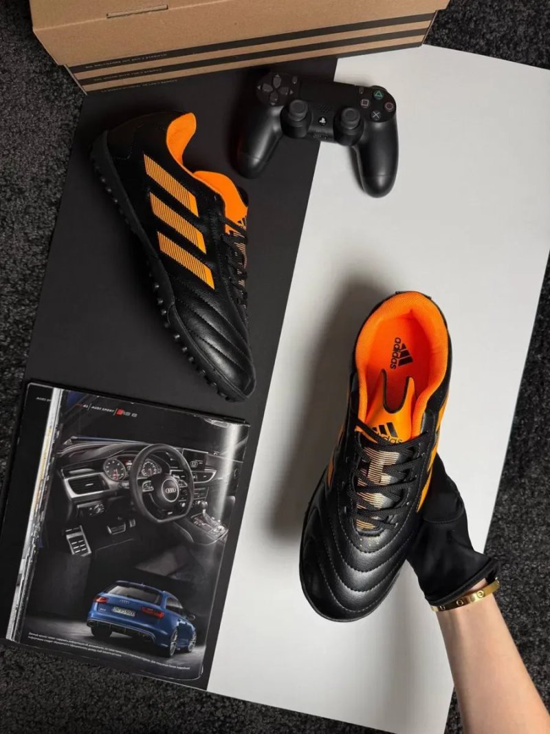 Мужские сороконожки адидас Adidas Goletto VIII TF Black Orange [41-45] — фото 2