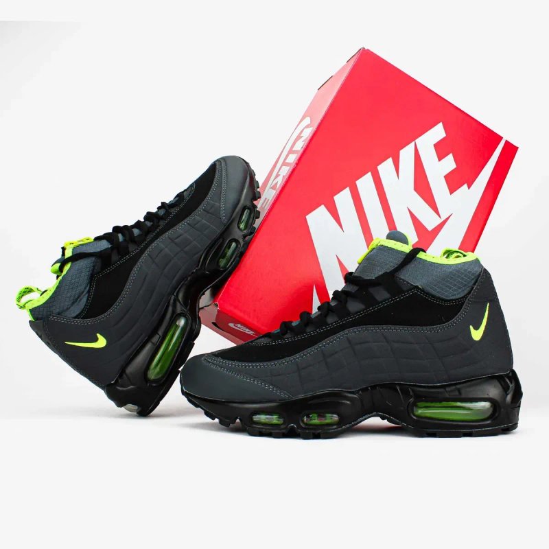 Мужские зимние кроссовки Nike Air Max 95 Sneakerboot "Black Volt" — фото 3