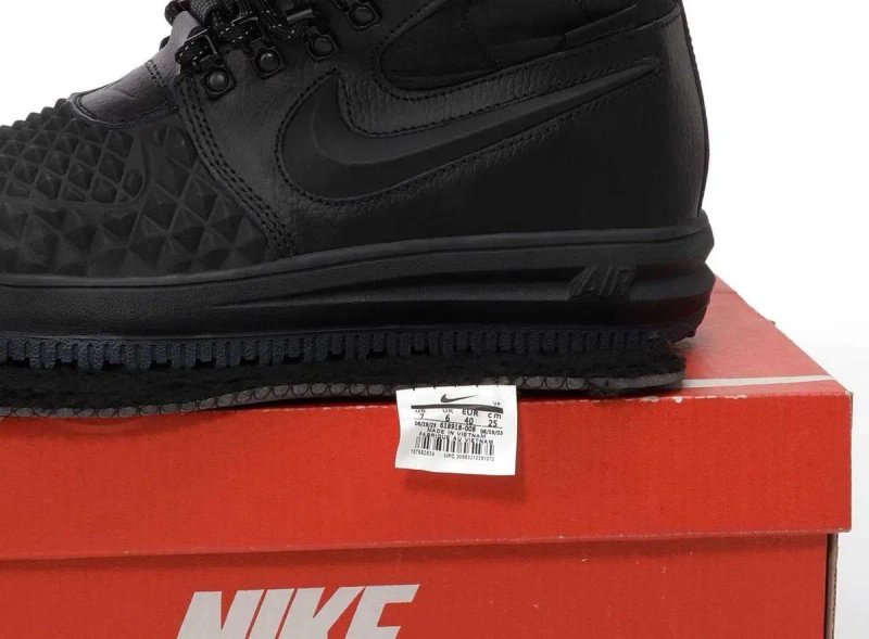 Мужские зимние кроссовки с мехом Nike Lunar Force 1 Duckboot '17 Black — фото 3