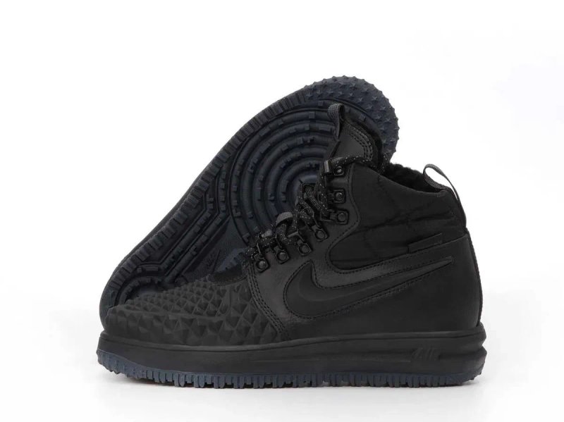 Мужские зимние кроссовки с мехом Nike Lunar Force 1 Duckboot '17 Black — фото 4