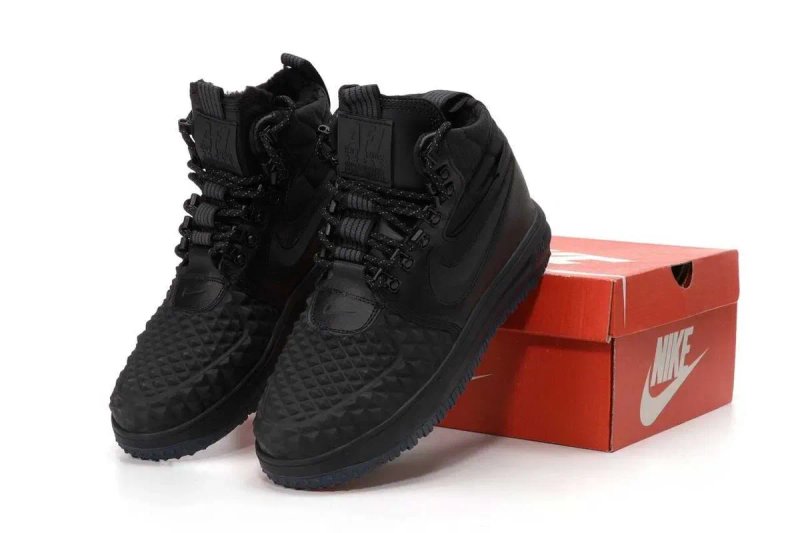 Мужские зимние кроссовки с мехом Nike Lunar Force 1 Duckboot '17 Black — фото 6