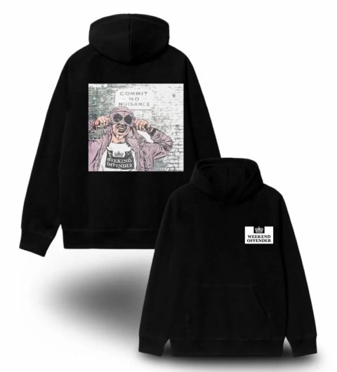 Мужское худи Weekend Offender черная Викенд оффендер кофта подарок