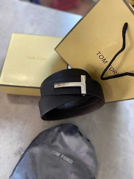 Мужской двусторонний ремень Том Форд кожаный ремень Tom Ford r142 — фото 6