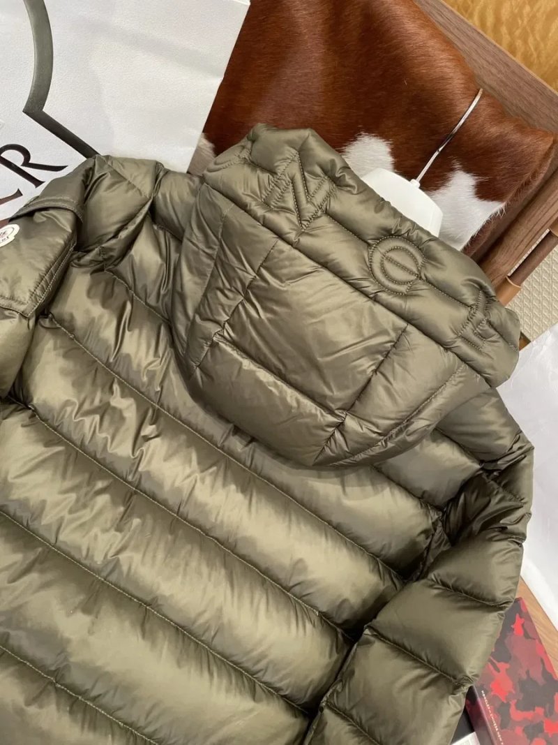Мужской зимний пуховик Moncler цвет хаки L/XL — фото 5