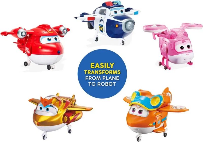 Набір 5 шт великі літачкі Супер крила супер крылья Super Wings — фото 3