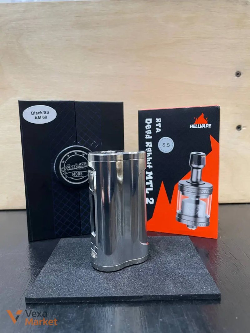 Набір Ambition Mods K1 Box Mod AM60 + Hellvape Dead Rabbit MTL 2 RTA + THC Blaze Solo RDA — фото 3