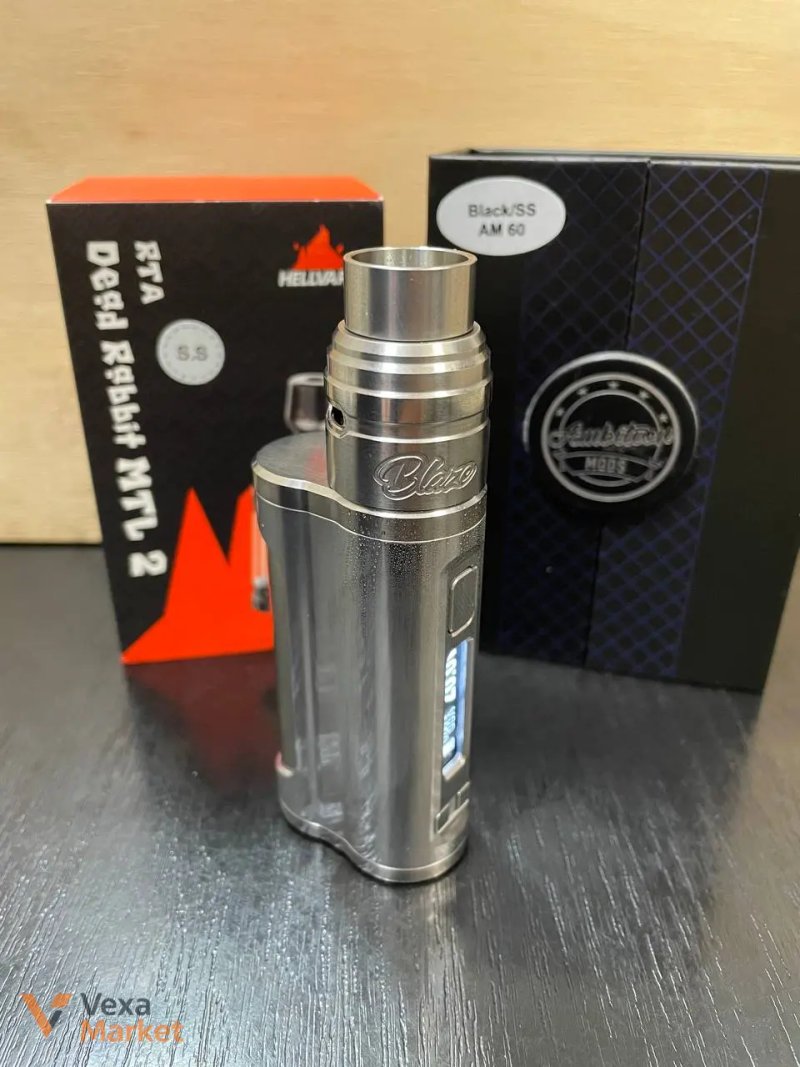 Набір Ambition Mods K1 Box Mod AM60 + Hellvape Dead Rabbit MTL 2 RTA + THC Blaze Solo RDA — фото 4