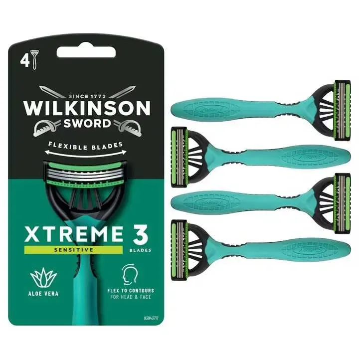 Набір бритв чол. Wilkinson Xtreme3 Sensitive Comfort (4 шт.) Є гурт!!! — фото 2