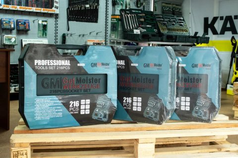 Набір інструментів GUT MEISTER 216 набор инструментов ключей головок