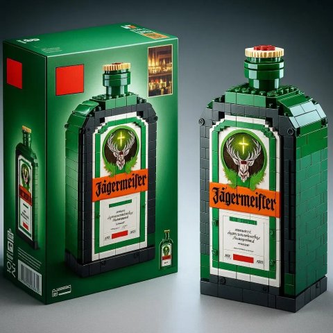 Набір LEGO у вигляді пляшки Jägermeister лего Егермейстер