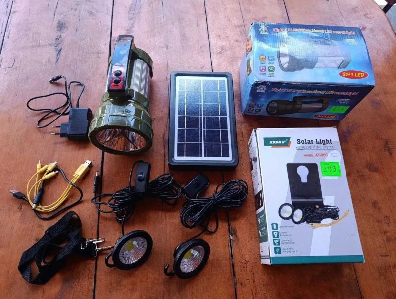 Набір освітлення 10W (24+1Led) батарея 4V 7.5Ah + Лампи світлодіодні 2шт 5V 3W (сонячна панель) — фото 3