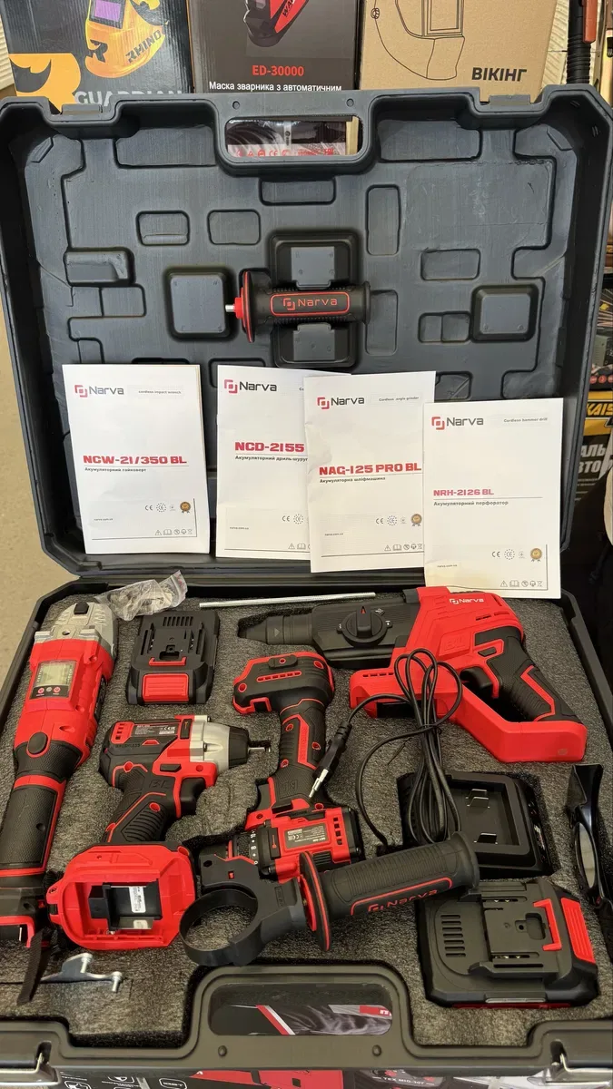 Набор аккумуляторного инструмента NARVA SET-401 — фото 5