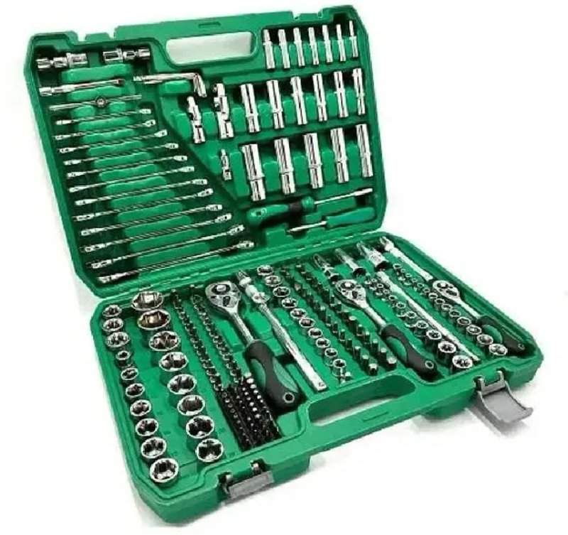 Набор головок и ключей NEW TOOLS на 216 инструментов Набір інструментів ключів головок — фото 2