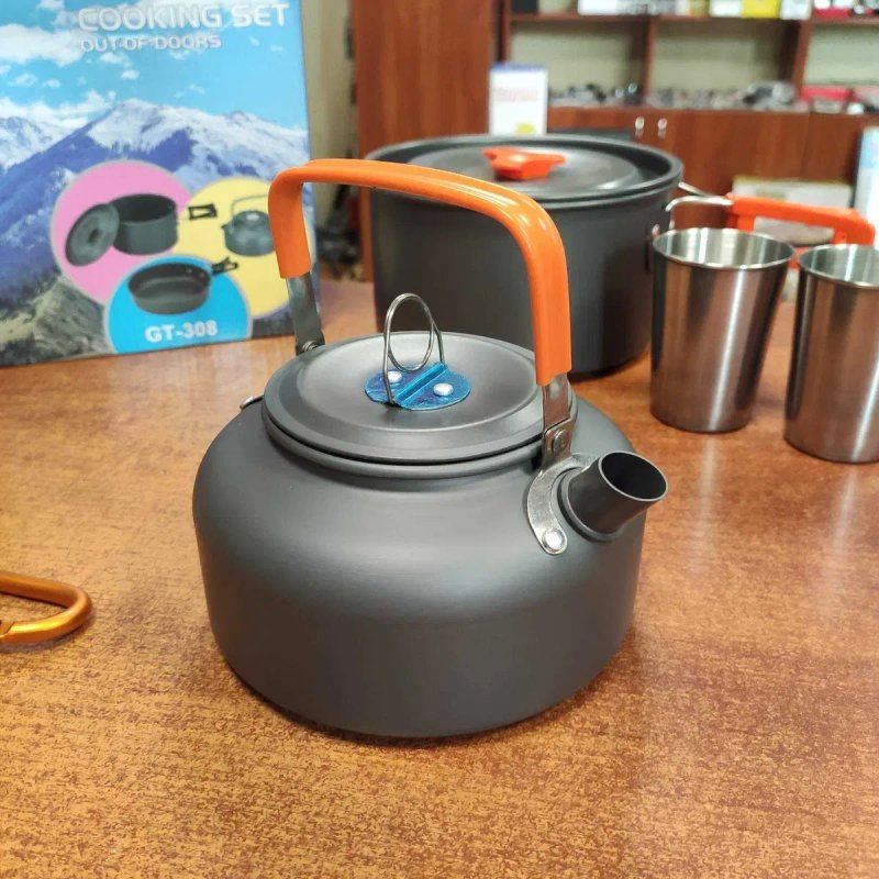 Набор туристической металлической посуды для походов Camping cooking — фото 2