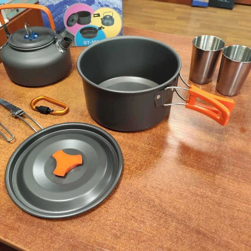 Набор туристической металлической посуды для походов Camping cooking — фото 3