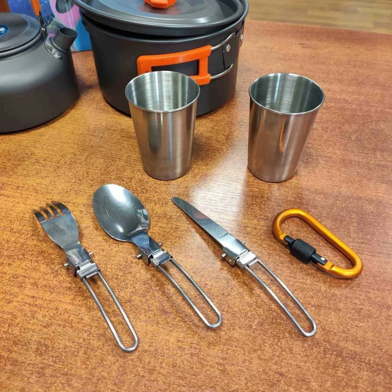 Набор туристической металлической посуды для походов Camping cooking — фото 4