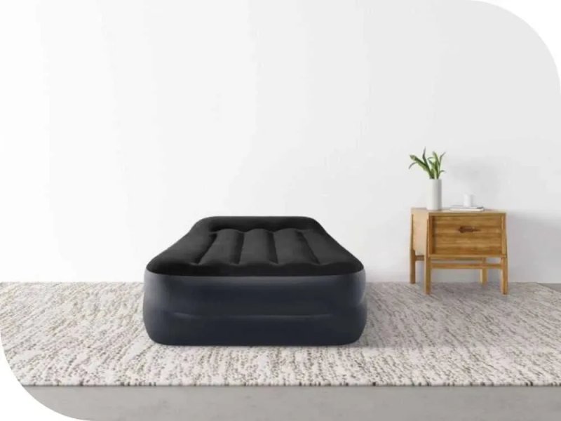 Надувная кровать Intex 64122 со встроенным электро насосом 99х191х42см — фото 2
