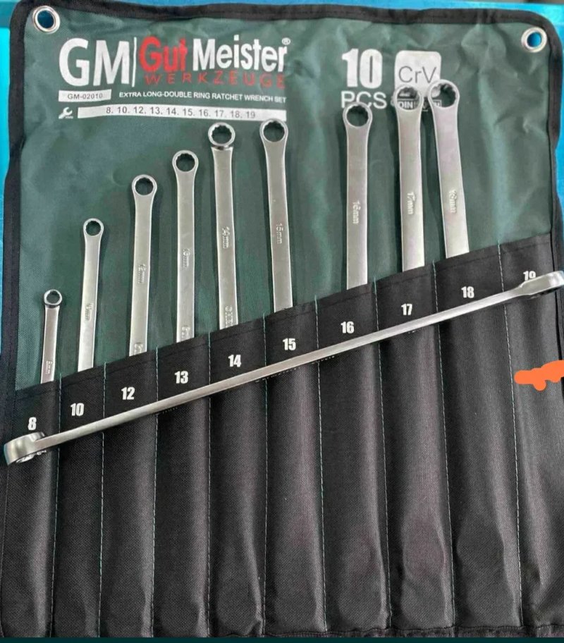 Накидные ключи с трещоткой удлинённые GUT MEISTER 10шт GM-02010 German — фото 7