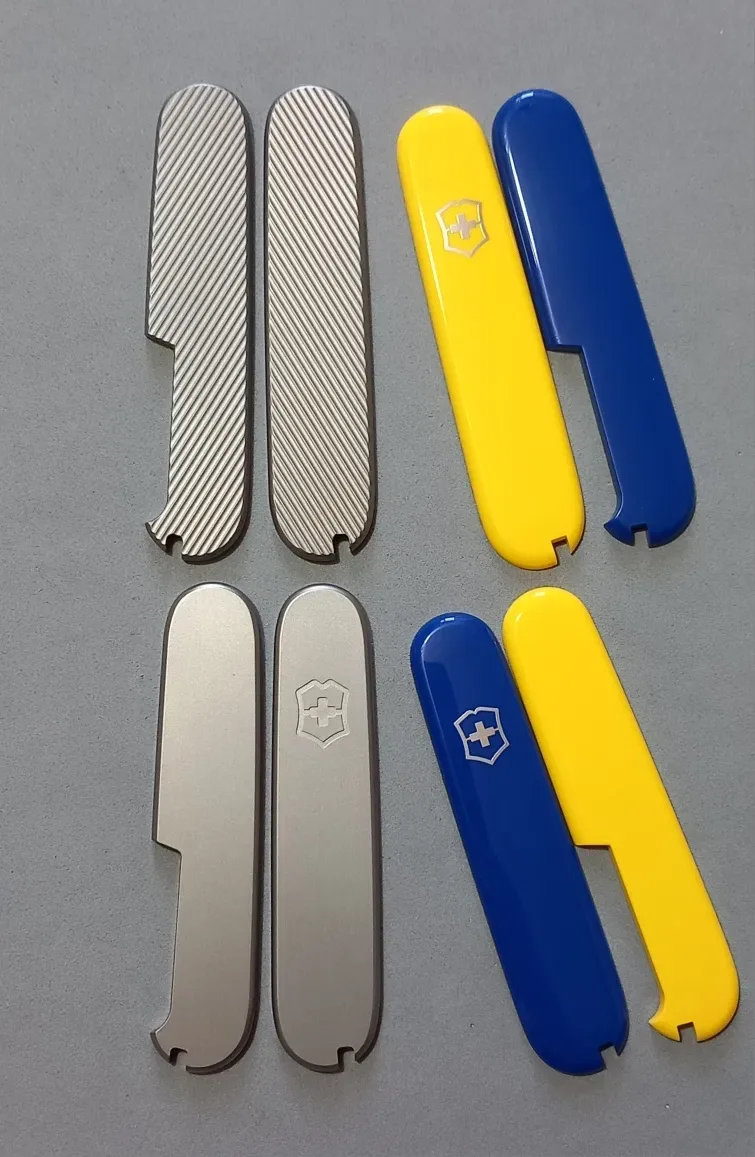 Накладки Титанові 58мм 91мм плашки на Ніж VICTORINOX — фото 4