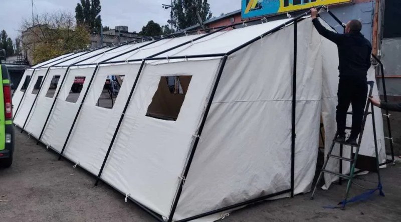 Намет/палатка польовий великий 5,5х10,2 метри. Власне виробництво — фото 7