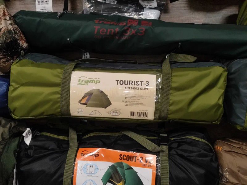 Намет  Tramp LITE Тourist 3 OLIVE Два входи і тамбури — фото 2