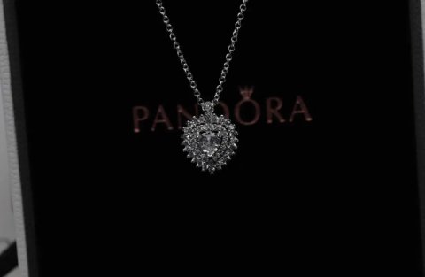 Намисто Pandora Сяюче серце з ореолом / Кольє Пандора з кулоном / Намисто Pandora «Сяюче серце» — Вишуканий подарунок дівчині / коханій