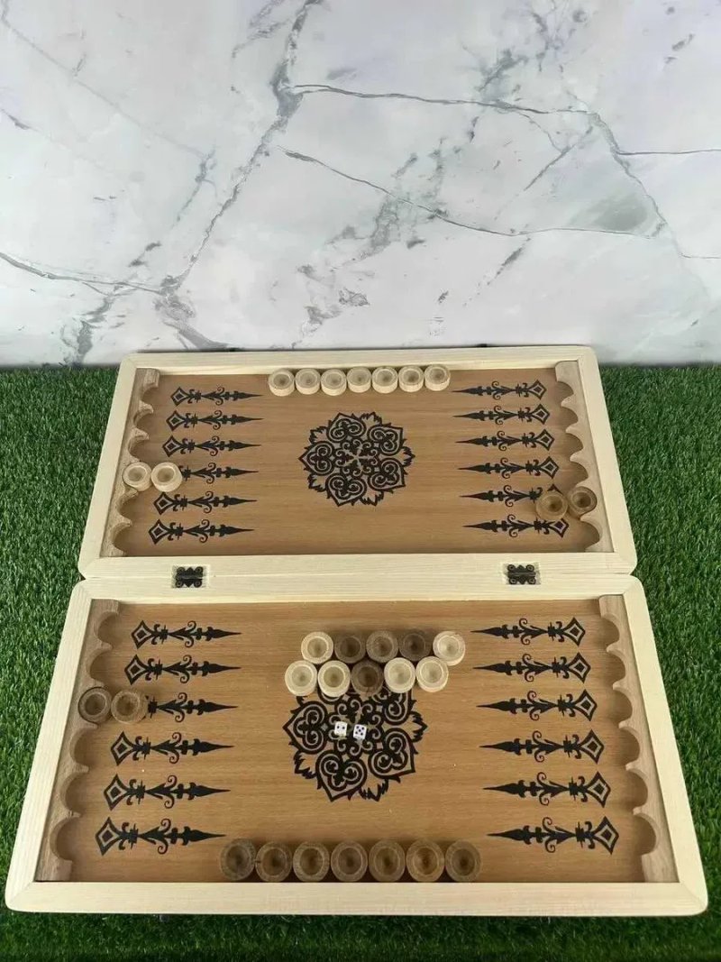 Нарды настольная игра из натурального дерева — фото 2