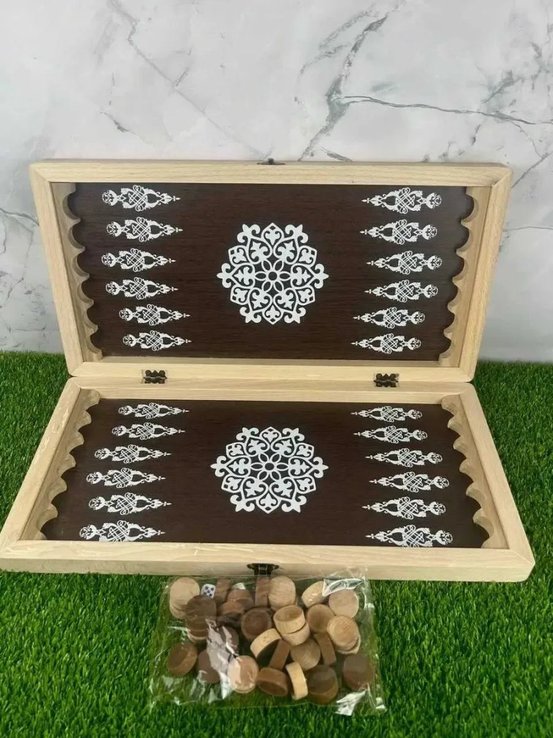 Нарды настольная игра из натурального дерева — фото 3
