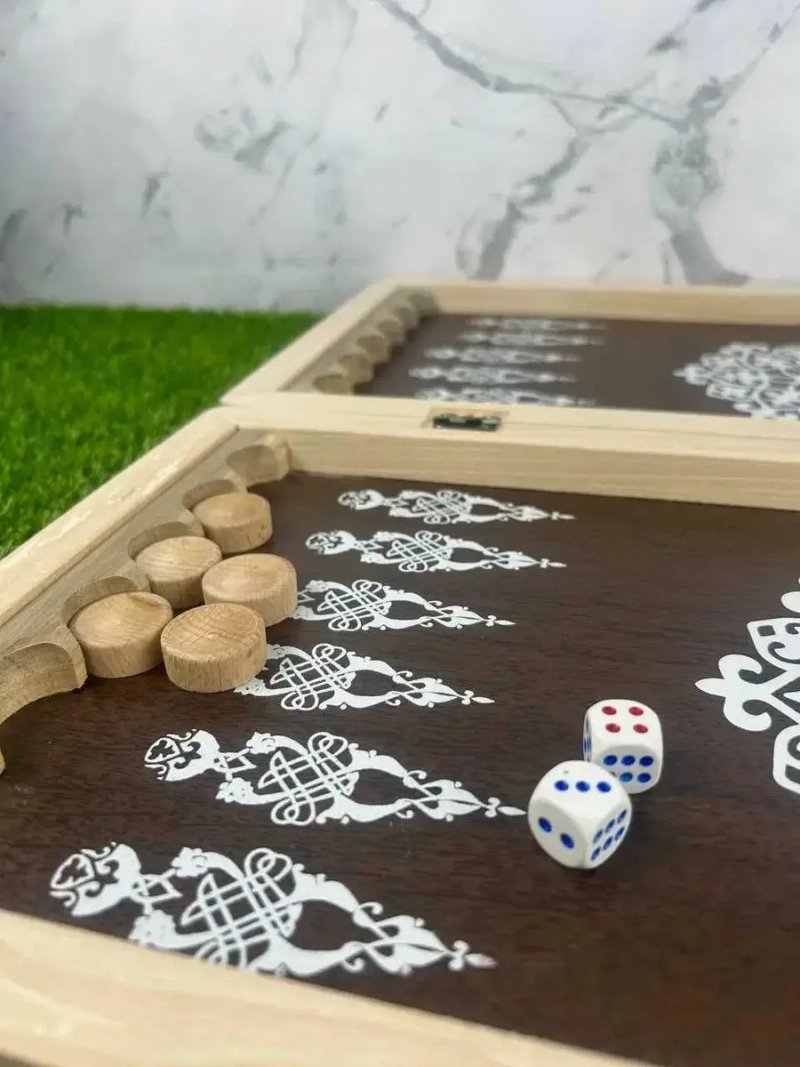 Нарды настольная игра из натурального дерева — фото 5