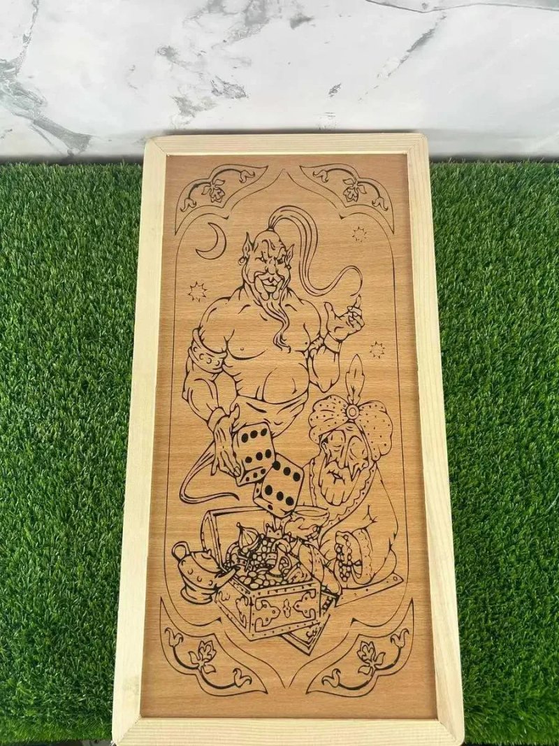 Нарды настольная игра из натурального дерева — фото 6