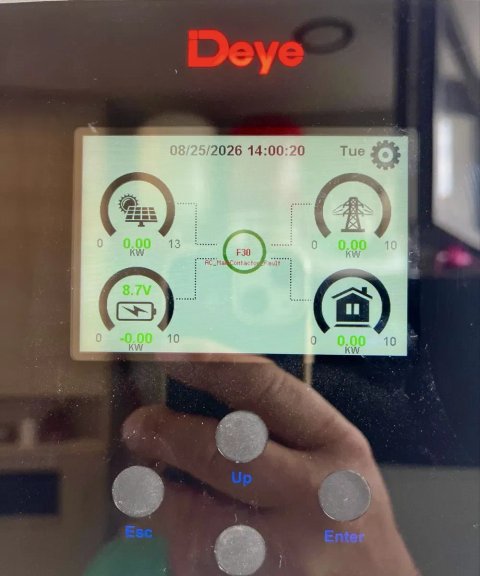 Настройка DEYE удаленно. Прошивка, ошибки F30, F56, F13, W03, W31, BMS LiFePO4