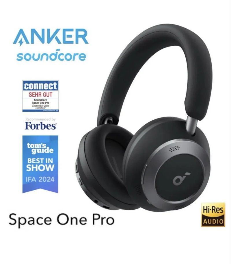Наушники Anker SoundCore Space One Pro Black Hi-Res Audio LDAC ANC BT5.3 стан 9/10 — фото 6