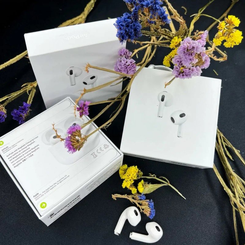 Навушники  АирПодс 3 HC with Wireless Charging Case (MME73CH/A) White  + чехол — фото 6