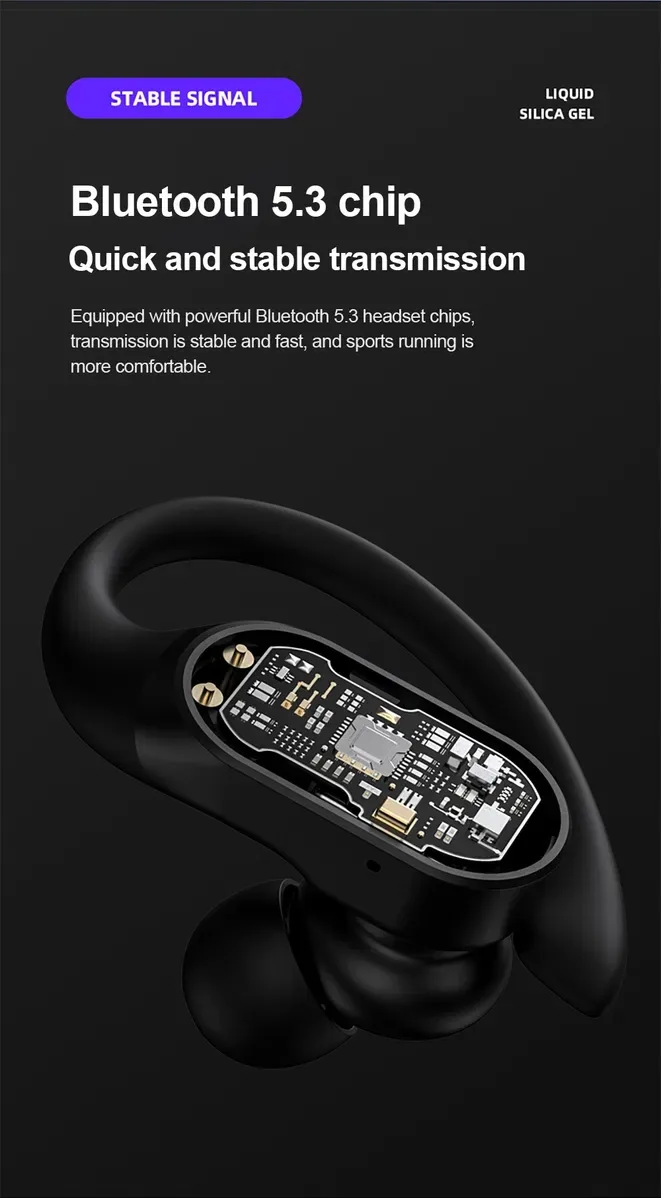 Навушники бездротові Bluetooth 5.4, Hi-Fi, стерео Lenovo T75 Спортивні — фото 8