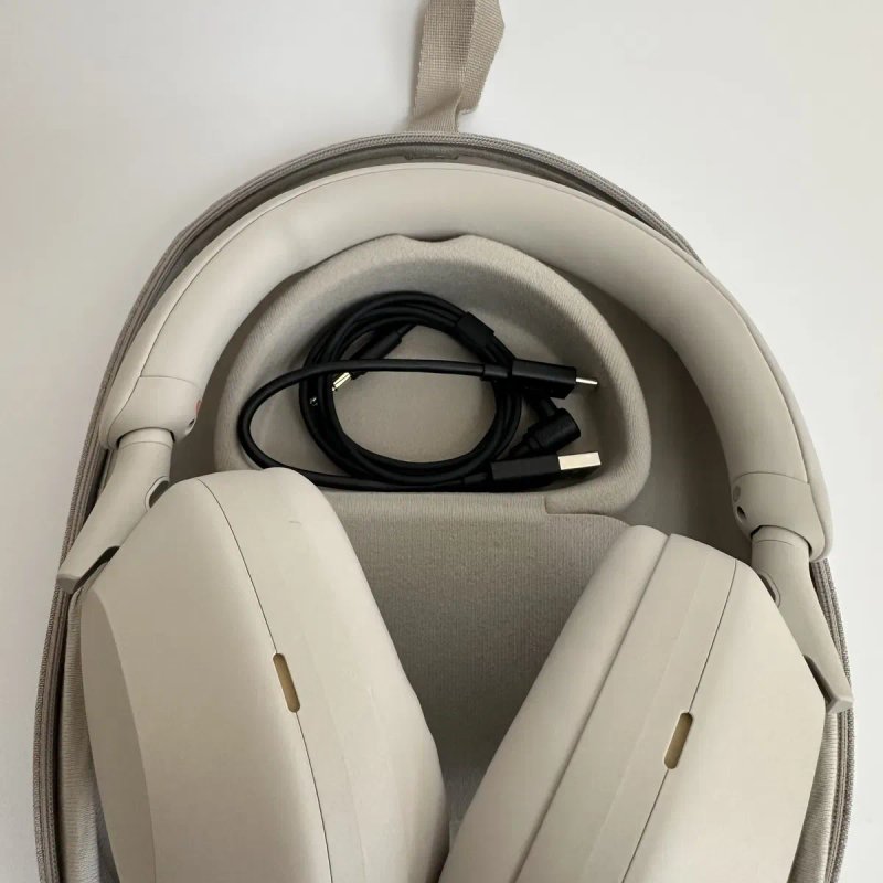 Навушники Sony WH-1000XM5/S стан нових оригінал (White) — фото 4