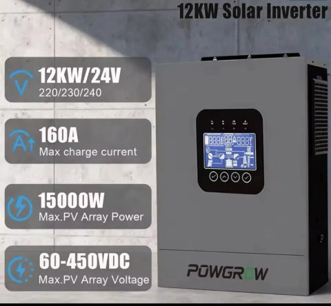 Наявність! Гібридний інвертор PowGrow (Easun) 12kw 48v POWGROW-12KW-WIFI 48В charge 160A