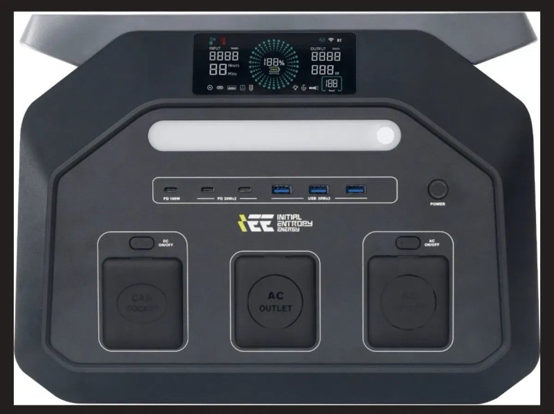Наявність‼️ Портативна зарядна станція LIFEPO4 IEE Tec p1800  (1800w номінальна потужність, 1024 ват/год. ємність) — фото 3