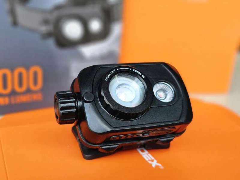 NEW! 1000Lm VIDEX VLF-H047Z, відекс налобний акумуляторний ліхтарик з червоним світлом. Легкий і надійний з гарнтією, для військових, рибалок, походів — фото 4