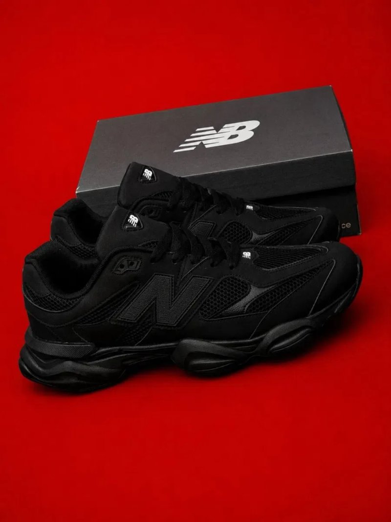 New Balance 9060 Black Кросовки Нюьбеланс большие размеры New Balance черные мужские  Много размеров Кожаные мужские кроссовки е коасовки нюбеланс — фото 2