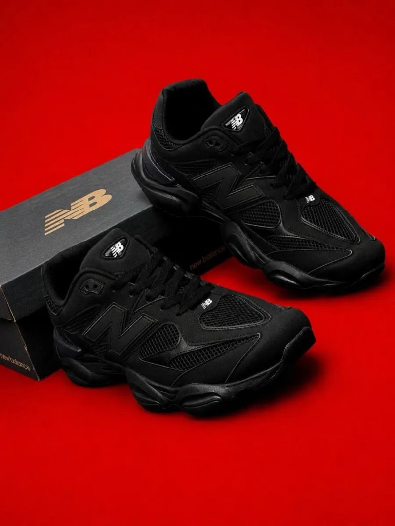 New Balance 9060 Black Кросовки Нюьбеланс большие размеры New Balance черные мужские  Много размеров Кожаные мужские кроссовки е коасовки нюбеланс — фото 6