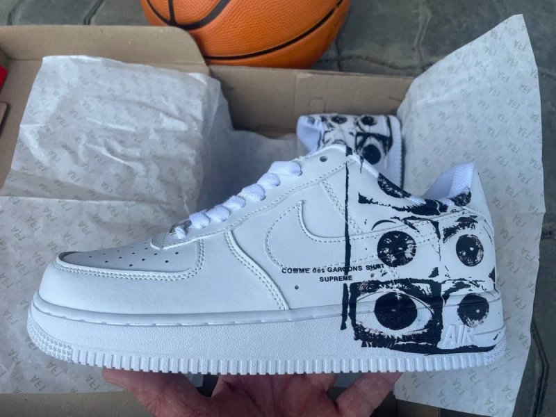 Nike Air Force 1 Low white х Supreme Comme des Garcons 37-44 р. — фото 3