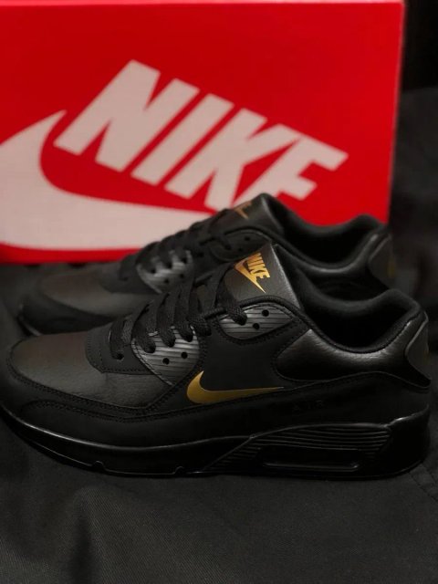 Nike Air Max 90 черные кроссовки стильные молодежные кросовки найк аир макс 90 размеры в наличии 36/45