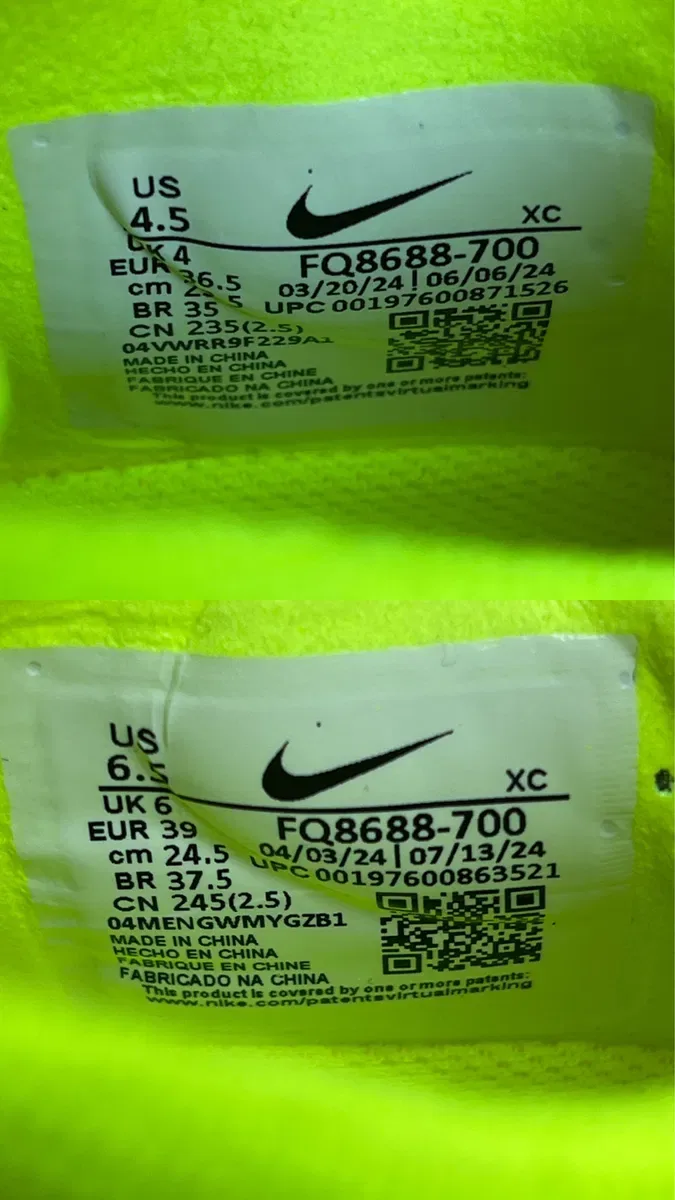 Nike Air Zoom Vapor 16 Elite Sg оригінал бутси чоловічі розмір 36.5 (23см) та 39 (24.5см) нові FQ8688-700 — фото 7